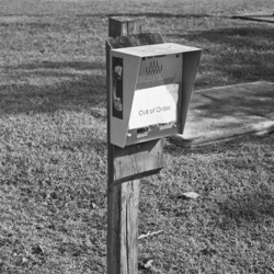 A defunct emergency phone.